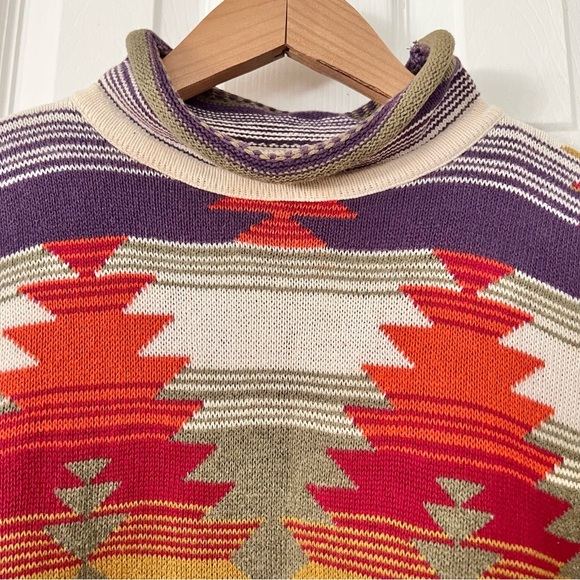 Delia McKain Petites Vintage Southwestern Knit Long Sleeve Sweater Women’s Small - Picture 2 of 11